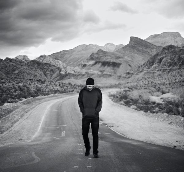 man on a road